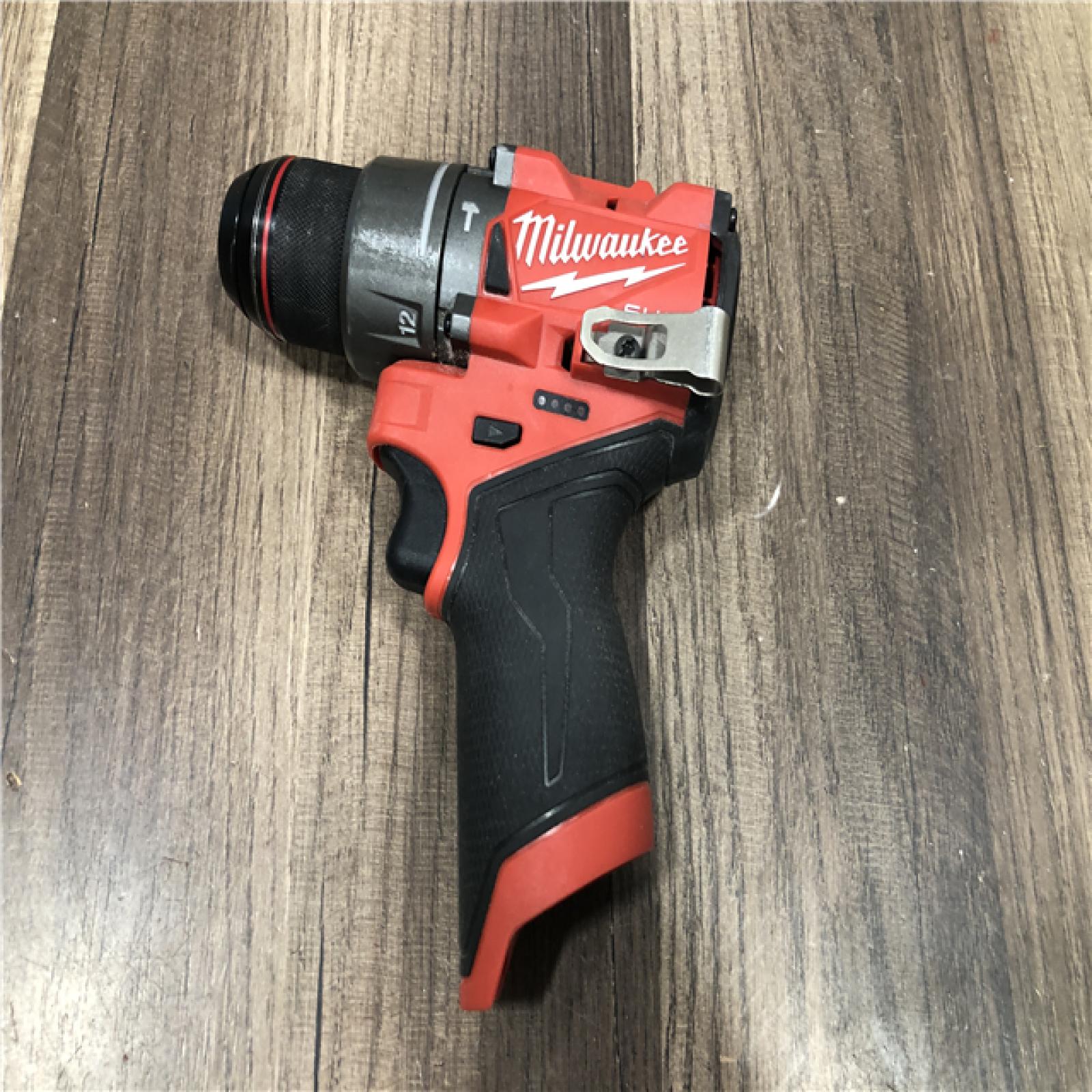 AS-IS Milwaukee  FUEL 12V Lithium-Ion Brushless Cordless 1/2 in. Hammer Drill (Tool-Only)