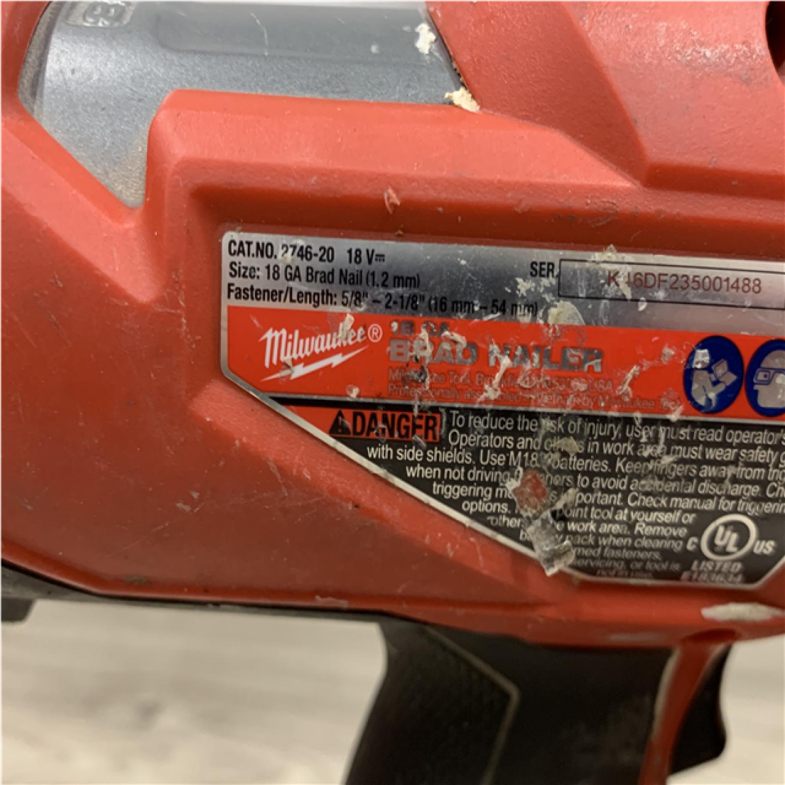 AS-IS Milwaukee FUEL 18-Volt Lithium-Ion Brushless Cordless Gen II 18-Gauge Brad Nailer (Tool-Only)