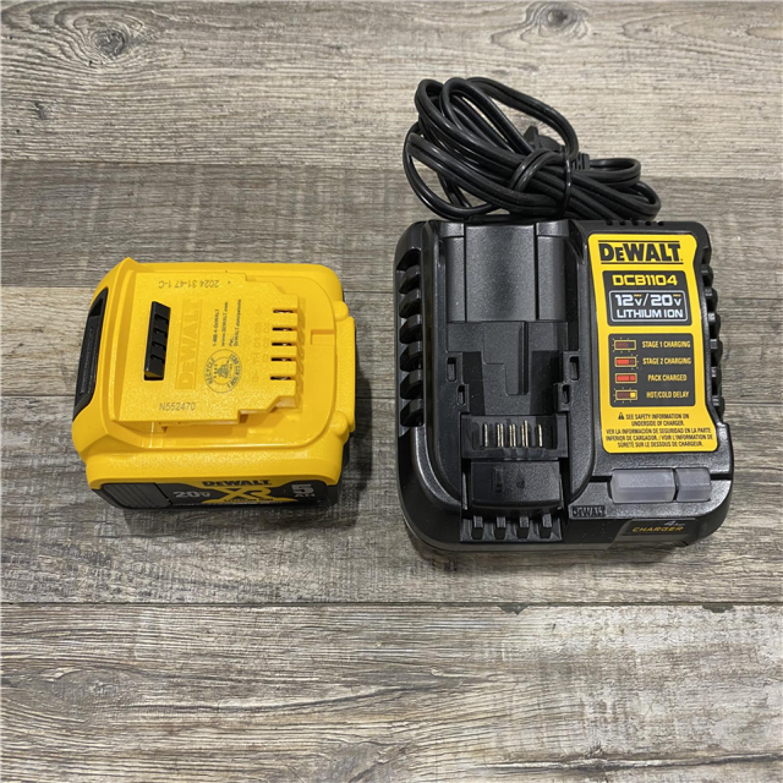 AS-IS DEWALT 20-Volt Maximum XR 5.0 Ah Battery Pack and Charger Kit