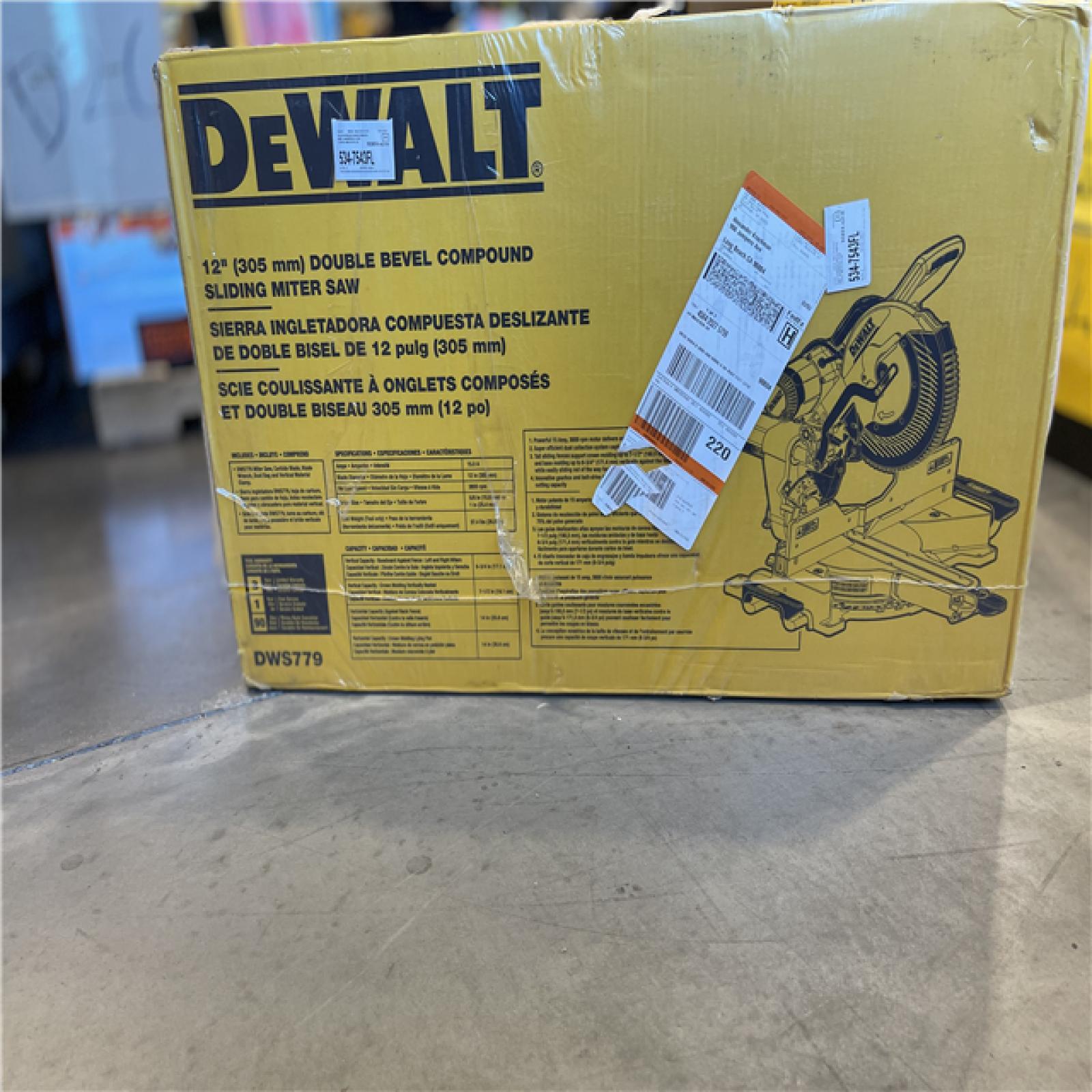New! - DEWALT 15 Amp Corded 12 in. Double Bevel Sliding Compound Miter Saw