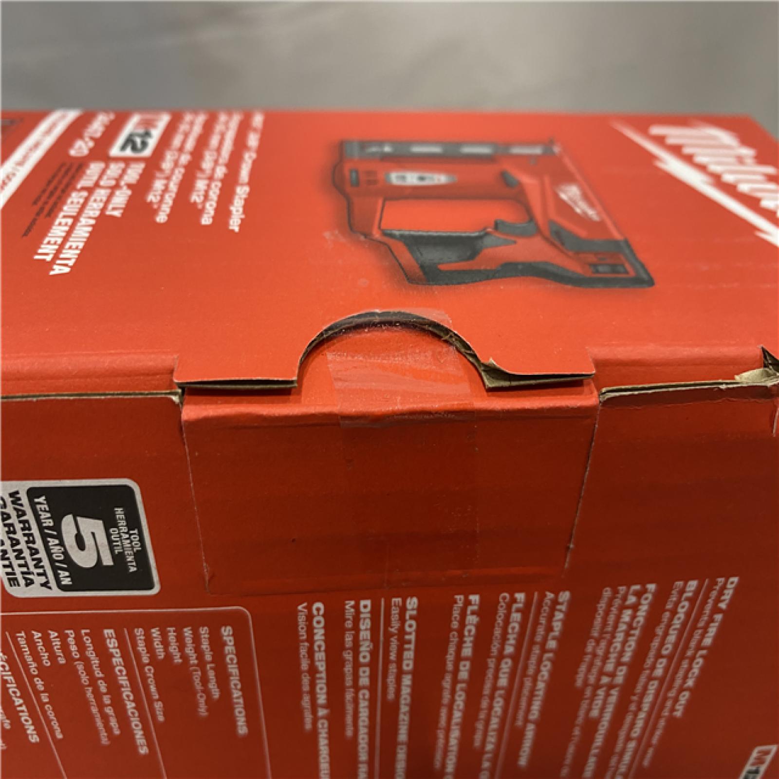 NEW - Milwaukee 12-Volt Lithium-Ion Cordless 3/8 in. Crown Stapler (Tool-Only)