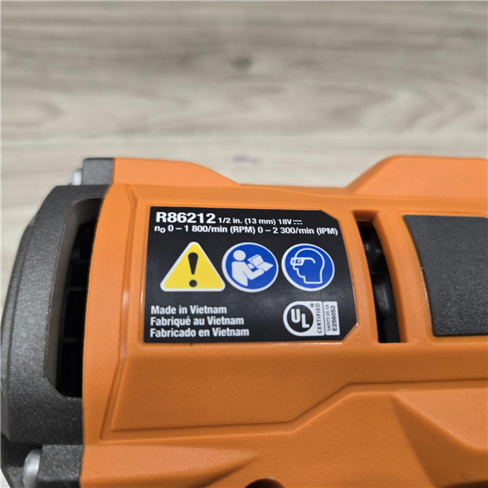 AS-IS RIDGID 18V Cordless 4-Mode 1/2 in. High-Torque Impact Wrench Kit