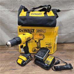 AS-IS DEWALT 20V MAX Cordless 1/2 in. Drill/Driver, (2) 20V 1.3Ah Batteries, Charger and Bag