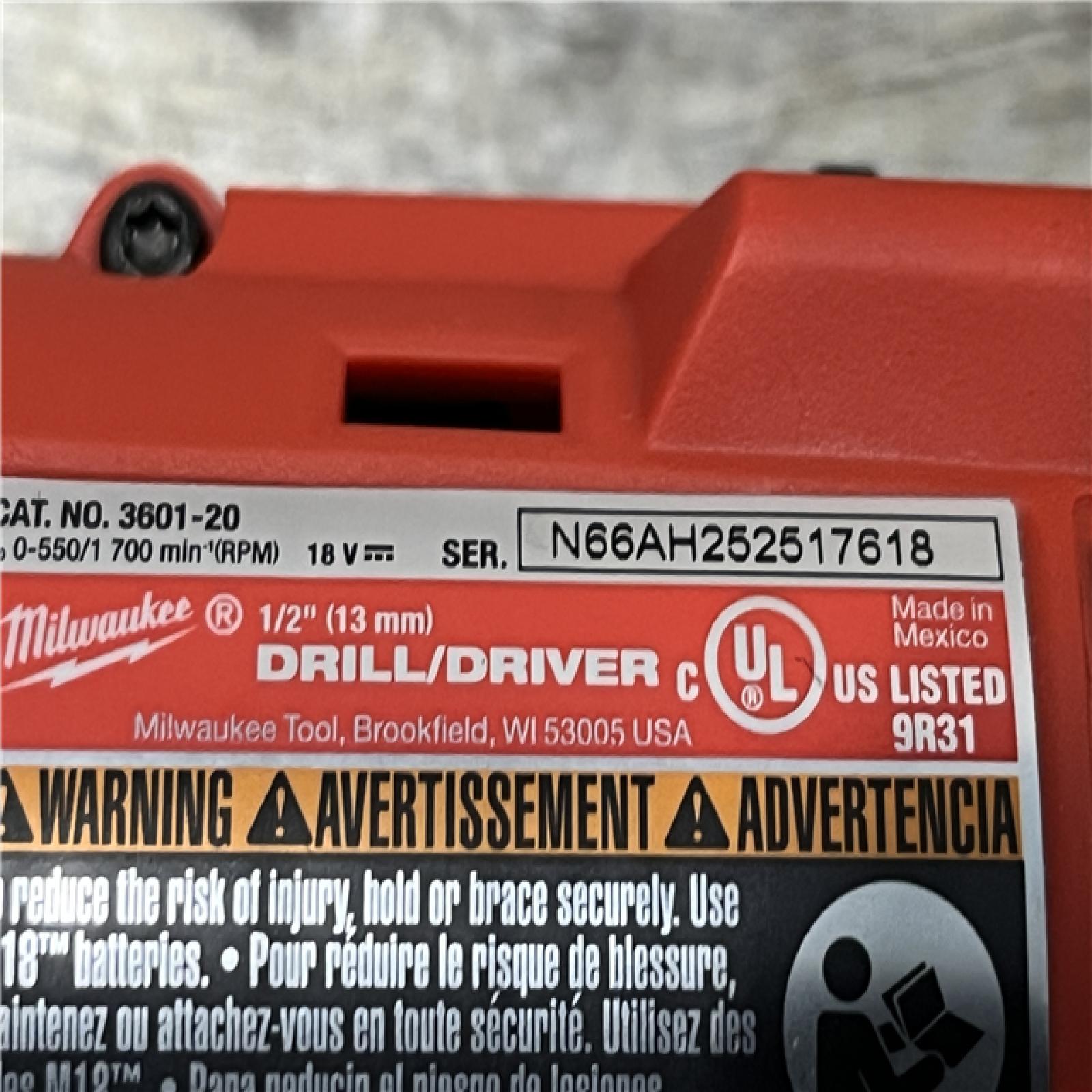 AS-IS Milwaukee 18V Lithium-Ion Brushless Cordless 1/2 in. Compact Drill/Driver Kit