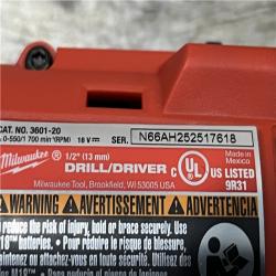 AS-IS Milwaukee 18V Lithium-Ion Brushless Cordless 1/2 in. Compact Drill/Driver Kit