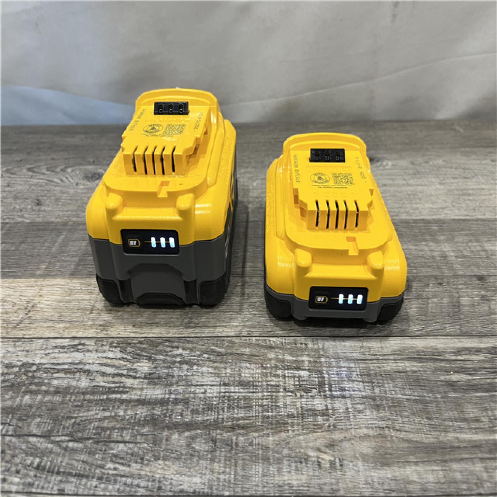 AS-IS DEWALT 20V XR Lithium-Ion Starter Pack with 8.0 Ah and 4.0 Ah Battery Packs and Charger