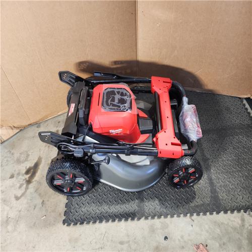 HOUSTON LOCATION - AS-IS Milwaukee M18 FUEL Brushless Cordless 21 in. Walk Behind Dual Battery Self-Propelled Mower Kit W/ CHARGER
