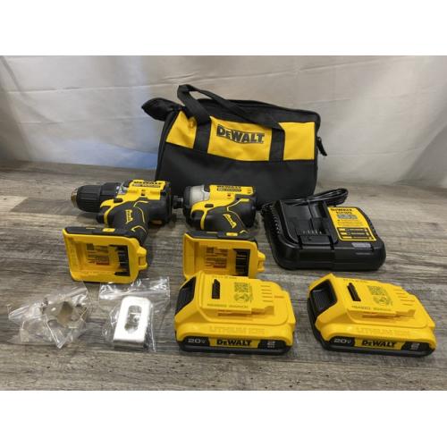 AS-IS DEWALT ATOMIC 20-Volt MAX Lithium-Ion Cordless (2-Tool) Combo Kit
