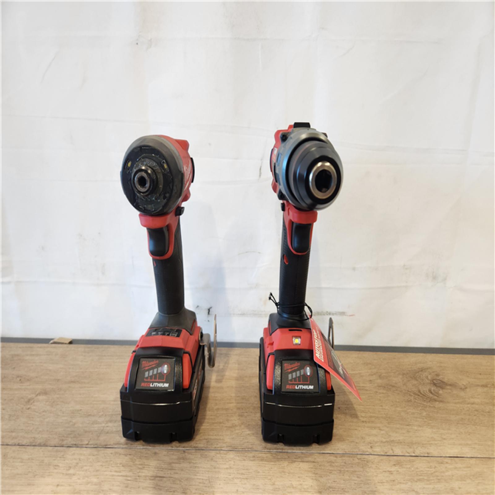 AS-IS- Milwaukee FUEL 18V Lithium-Ion Brushless Cordless Hammer Drill and Impact Driver Combo Kit