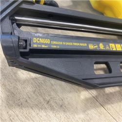 as-is DEWALT 20V MAX XR Lithium-Ion Electric Cordless 16-Gauge Angled Finishing Nailer (Tool Only)