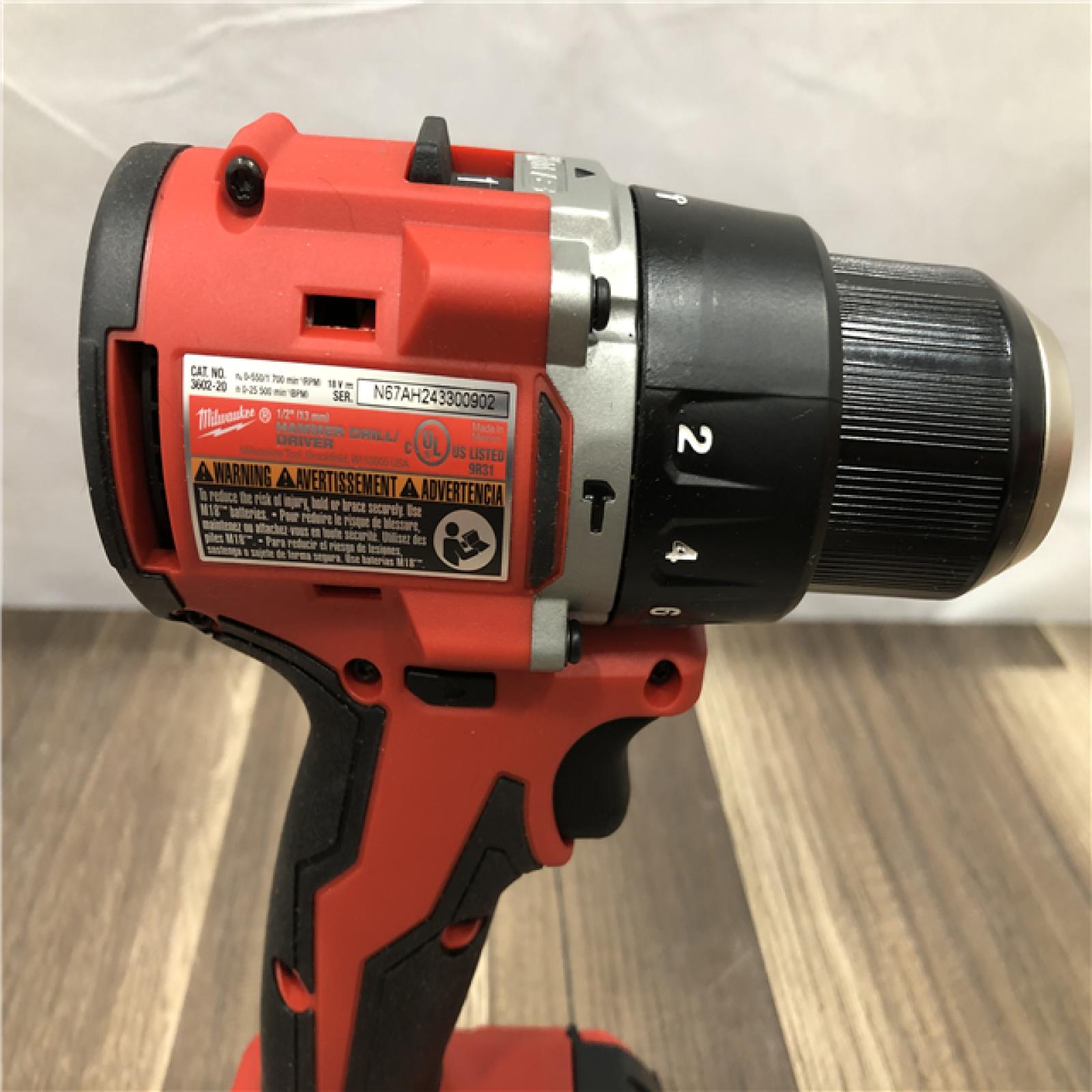 AS-IS Milwaukee 18-Volt Lithium-Ion Brushless Cordless Compact Hammer Drill/Impact Combo Kit