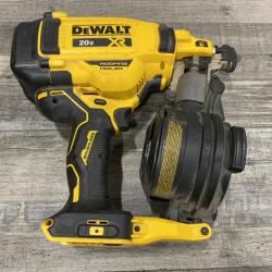 AS-IS DEWALT 20V MAX Lithium-Ion 15-Degree Electric Cordless Roofing Nailer Kit
