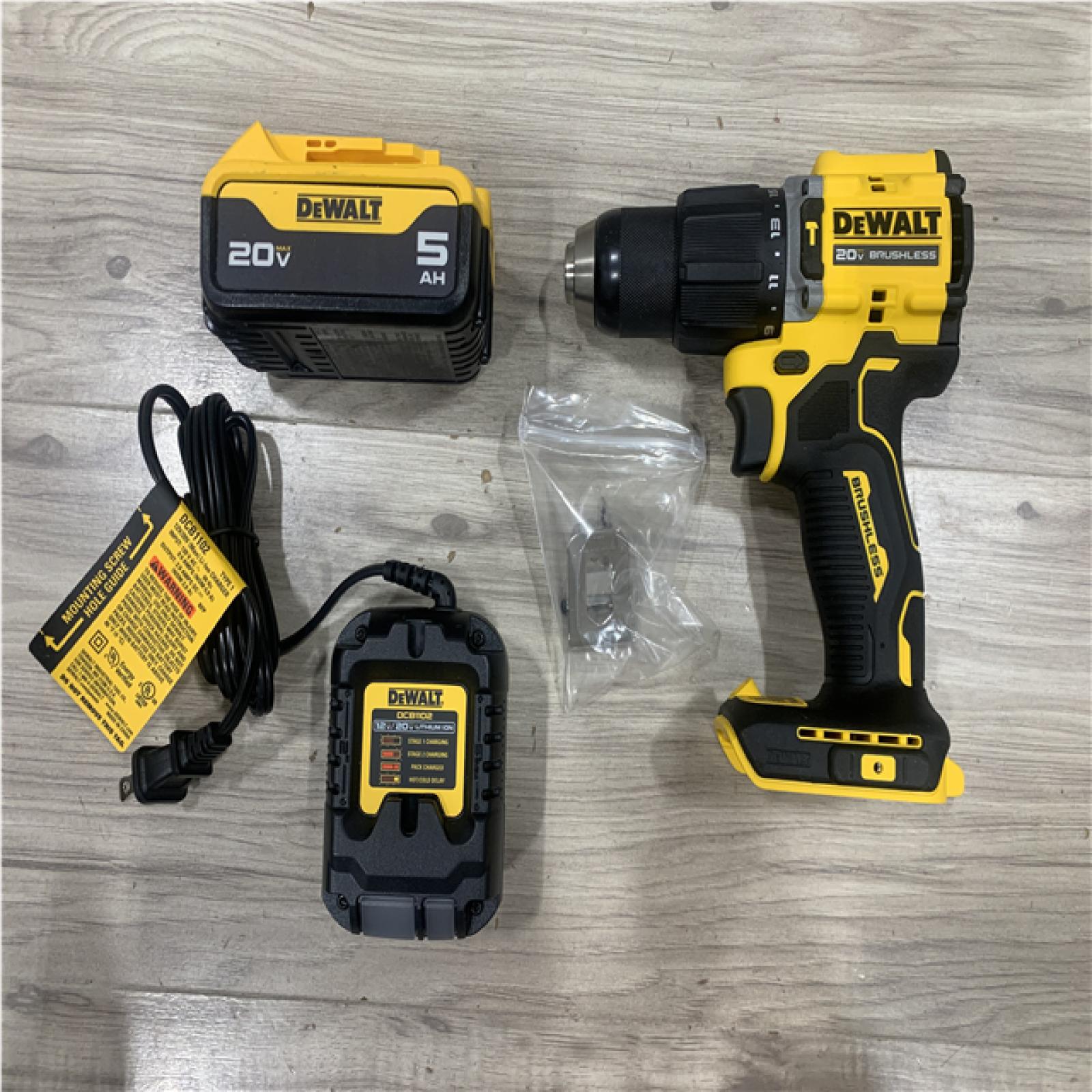AS-IS DEWALT ATOMIC 20V Lithium-Ion Cordless 1/2 in. Hammer Drill Kit
