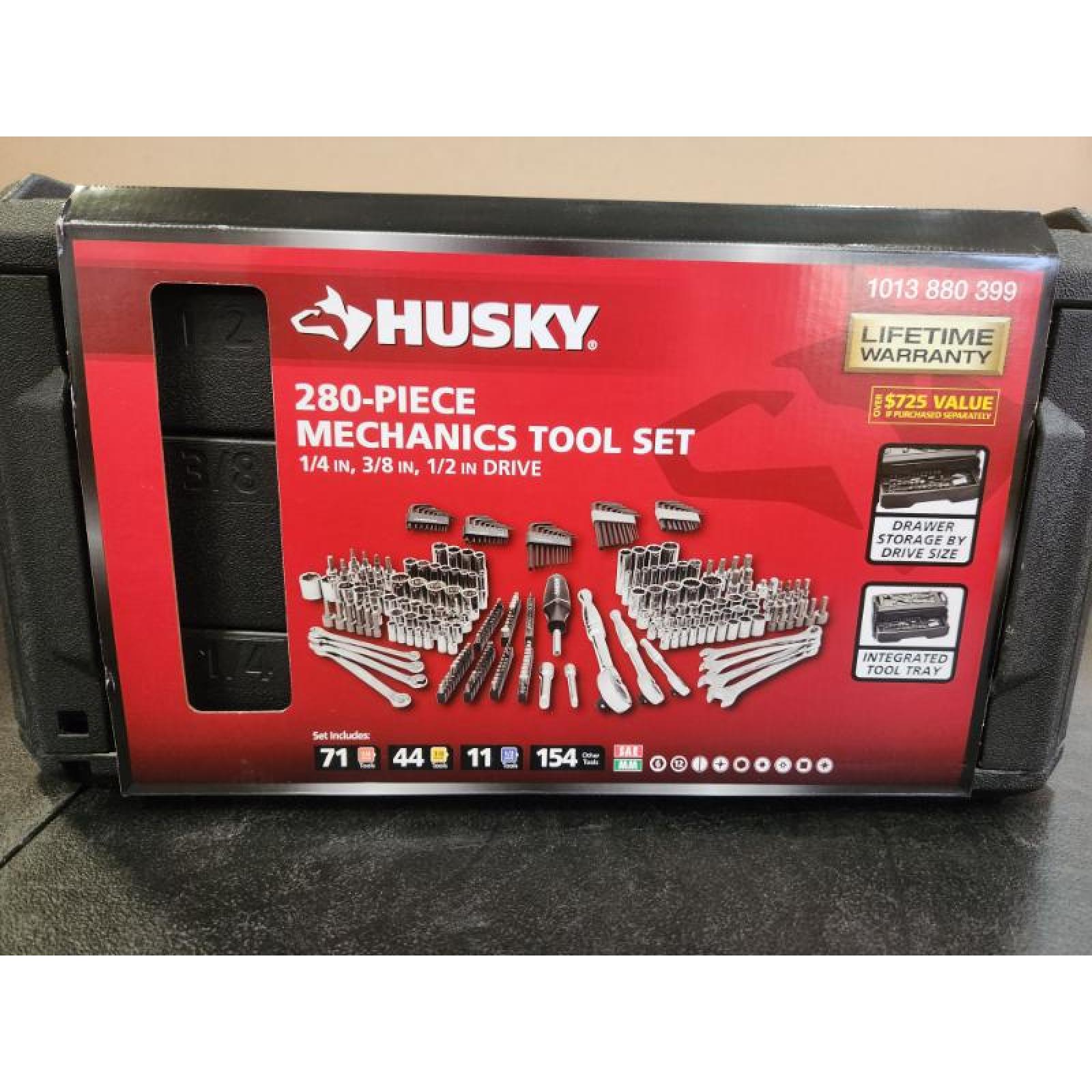 Phoenix NEW Husky 280-Piece SAE/Metric Mechanics Tool Set with Tool Box (SEALED)