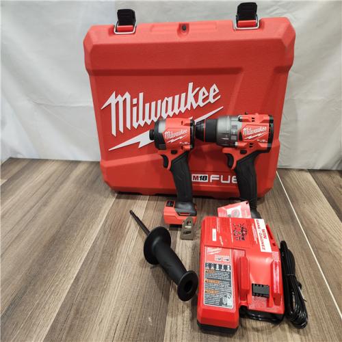 AS-IS- MILWAUKEE FUEL 18V Lithium-Ion Brushless Cordless Hammer Drill and Impact Driver Combo Kit
