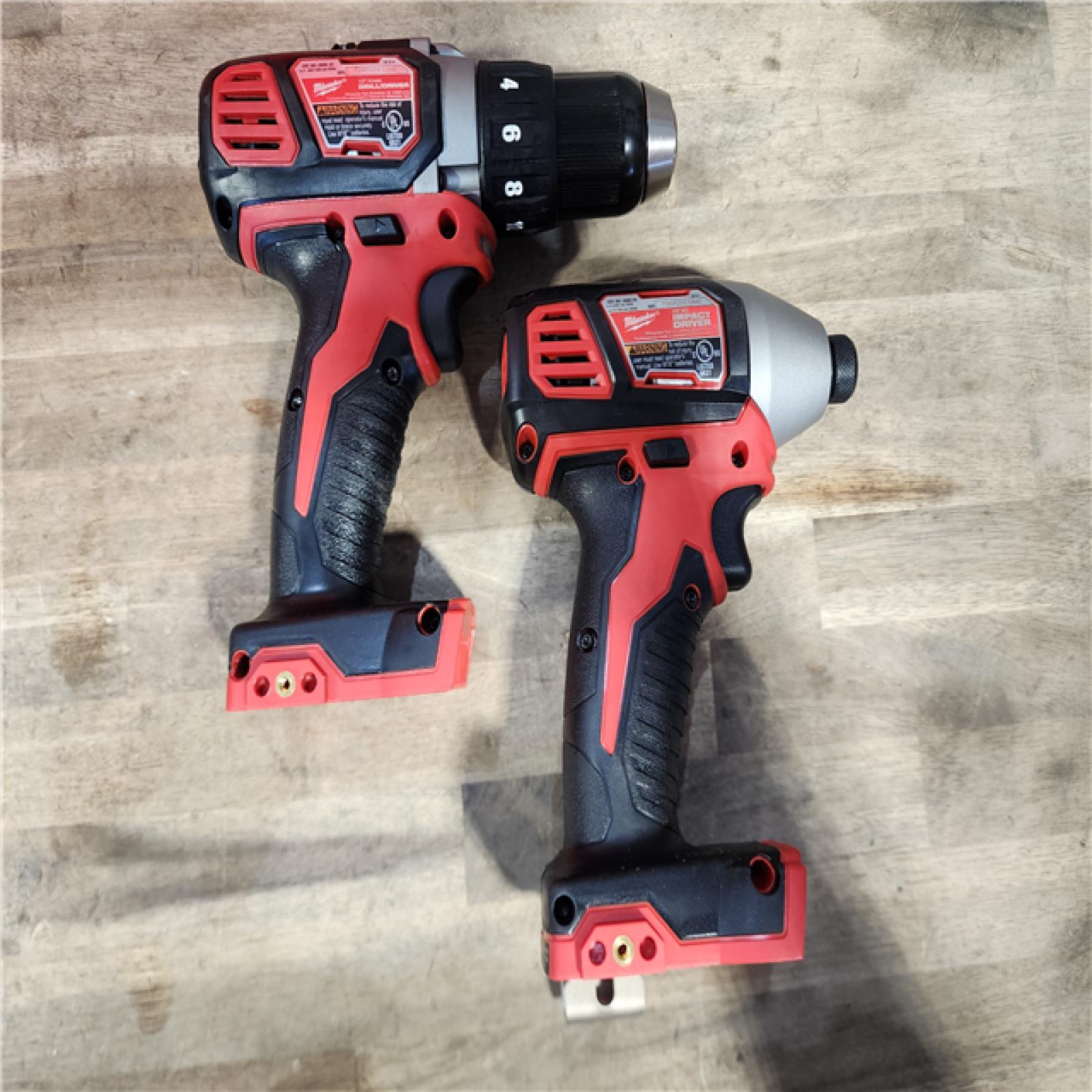HOUSTON LOCATION - AS-IS Milwaukee 18V Cordless Brushed 2-Tool Drill/Driver and Impact Driver Kit