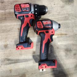 HOUSTON LOCATION - AS-IS Milwaukee 18V Cordless Brushed 2-Tool Drill/Driver and Impact Driver Kit
