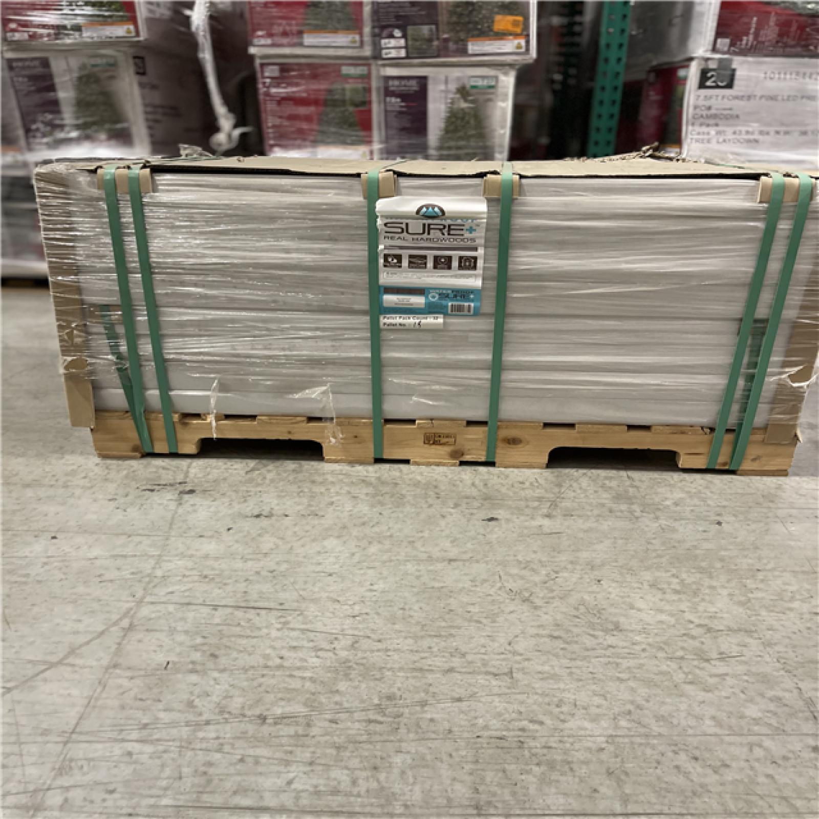 DALLAS LOCATION- NEW!- Sure+ Taupe Oak White Oak 1/4 in. T x 6.5 in. W Click Lock Wire Brushed Engineered Hardwood Flooring PALLET (32 UNITS)
