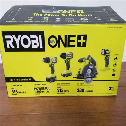 California NEW Ryobi One+ 18V 4-Tool Combo Kit