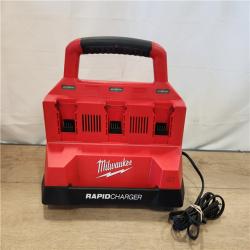 AS-IS- Milwaukee M18 18V Lithium-Ion PACKOUT 6-Port Rapid Charger