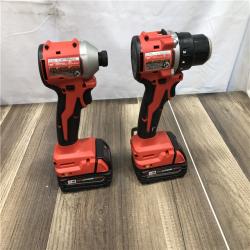 AS-IS Milwaukee 18V Lithium-Ion Brushless Cordless Compact Drill/Impact Combo Kit