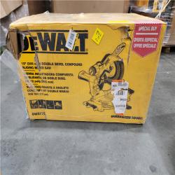 NEW! - DEWALT 15 Amp Corded 12 in. Double Bevel Sliding Compound Miter Saw, Blade Wrench and Material Clamp