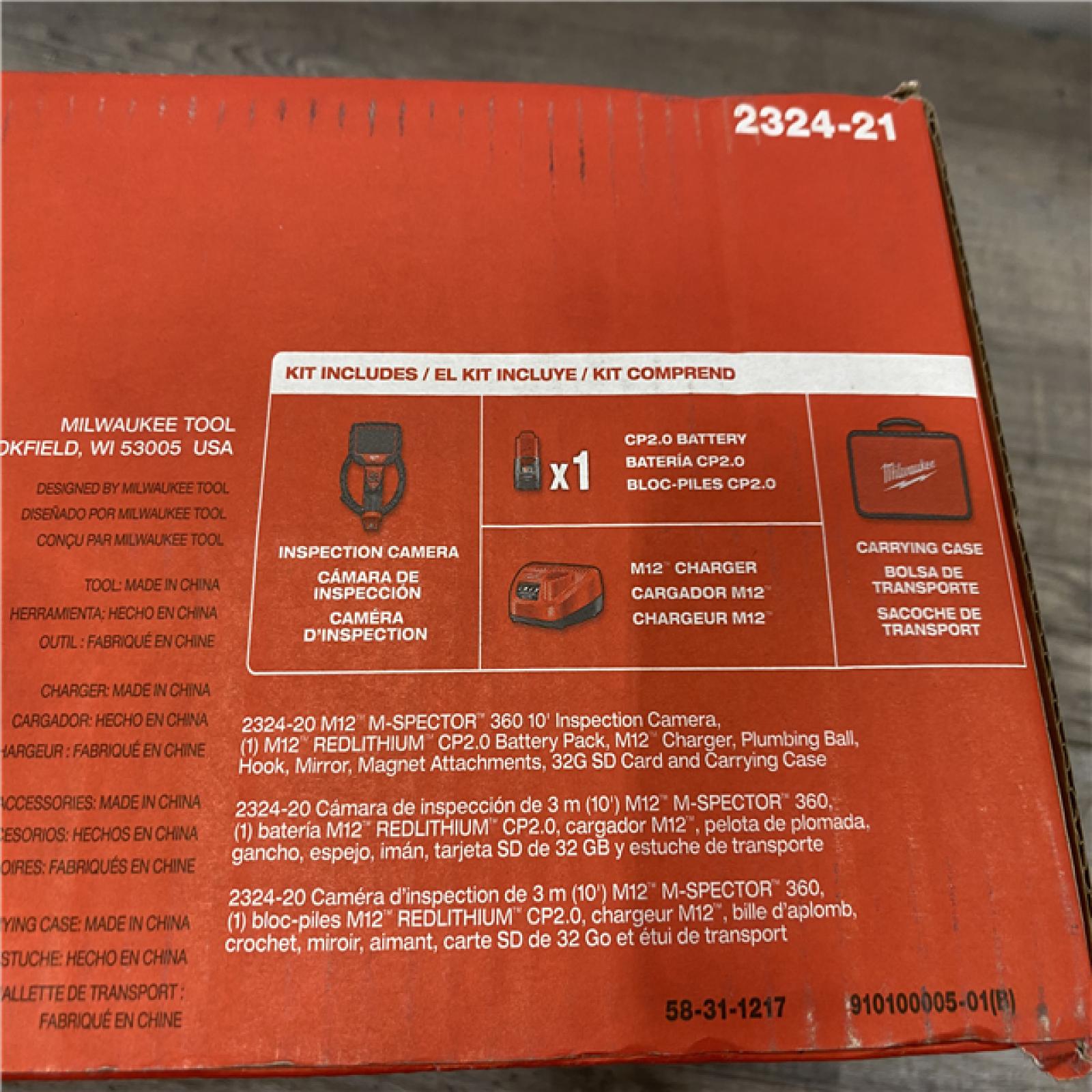 NEW - Milwaukee 12V Lithium-Ion Corldless M-SPECTOR 360-Degree 10 ft. Inspection Camera Kit