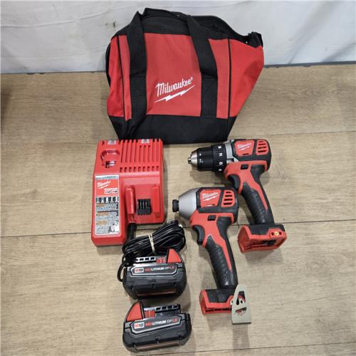 AS-IS Milwaukee 18V Lithium-Ion Cordless Drill Driver/Impact Driver Combo Kit