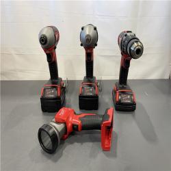 AS-IS - M18 18V Lithium-Ion Cordless Combo 8-Tool Kit with 3 Batteries, Charger and 2 Tool Bags