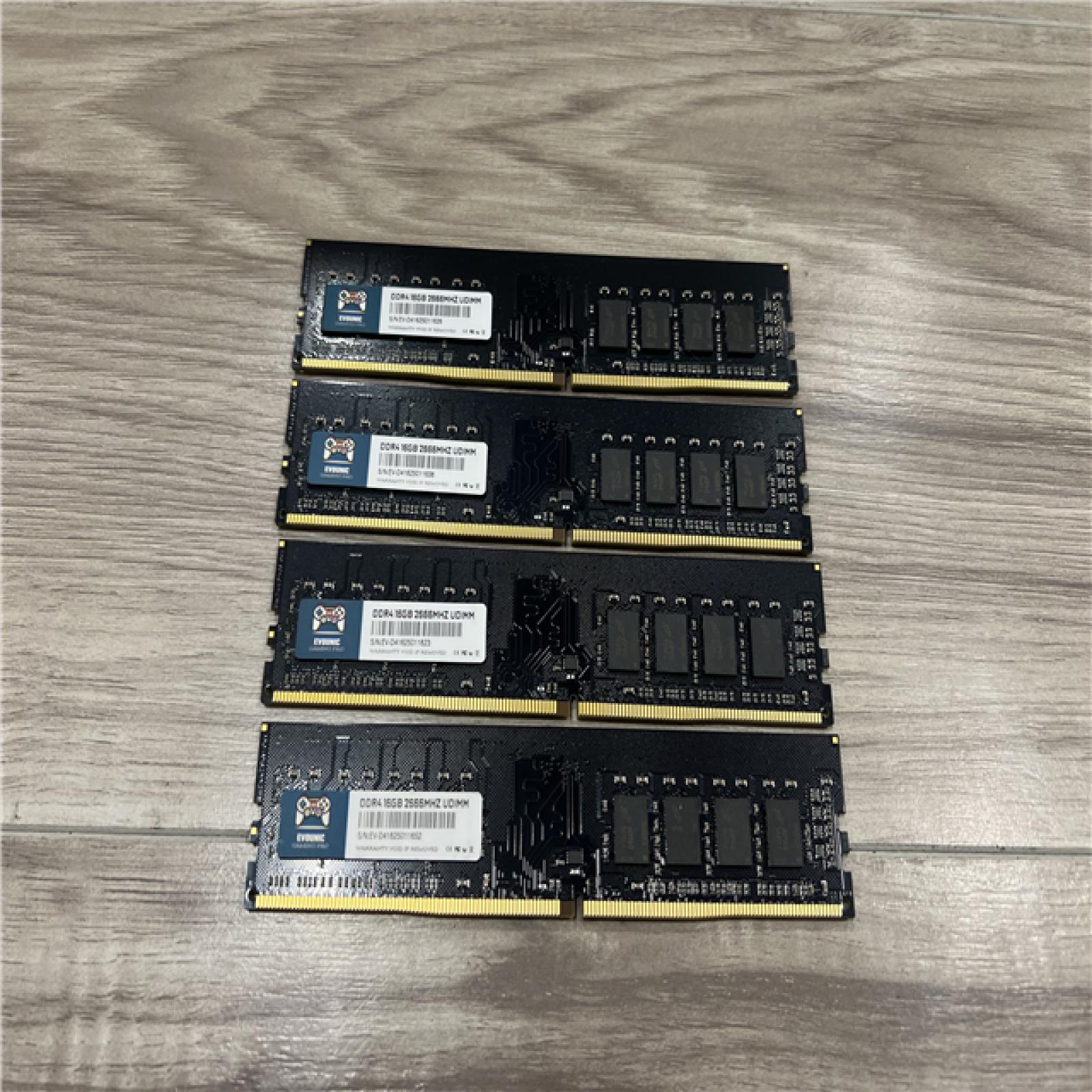 AS-IS EVOUNIC GAMING PRO ddr4 64gb (4X16GB)2666mhz UDIMM