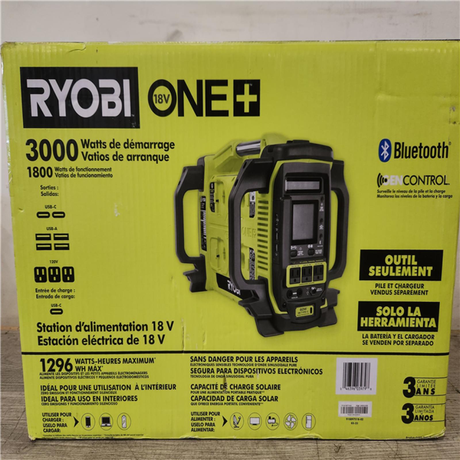 Phoenix NEW RYOBI 18V ONE+ 1800-Watt Portable Battery Inverter Power Station/8-Port Charger (Tool Only)