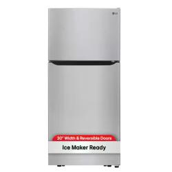 DALLAS LOCATION - LG 30 in. W 20 cu. ft. Top Freezer Refrigerator w/ Multi-Air Flow and Reversible Door in Stainless Steel ENERGY STAR