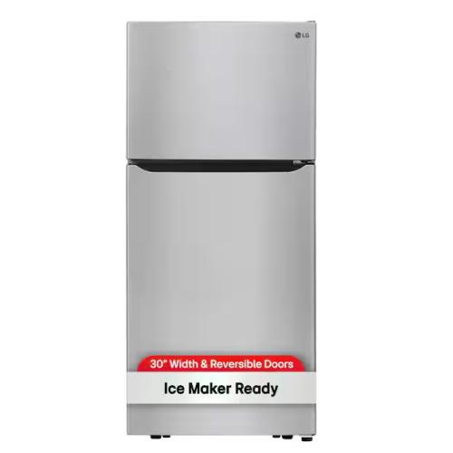 DALLAS LOCATION - LG 30 in. W 20 cu. ft. Top Freezer Refrigerator w/ Multi-Air Flow and Reversible Door in Stainless Steel ENERGY STAR