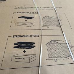 California AS-IS Keter Stronghold Shed (10x 15) Includes 3.5 ft. Extension Kit (Damage Boxes)
