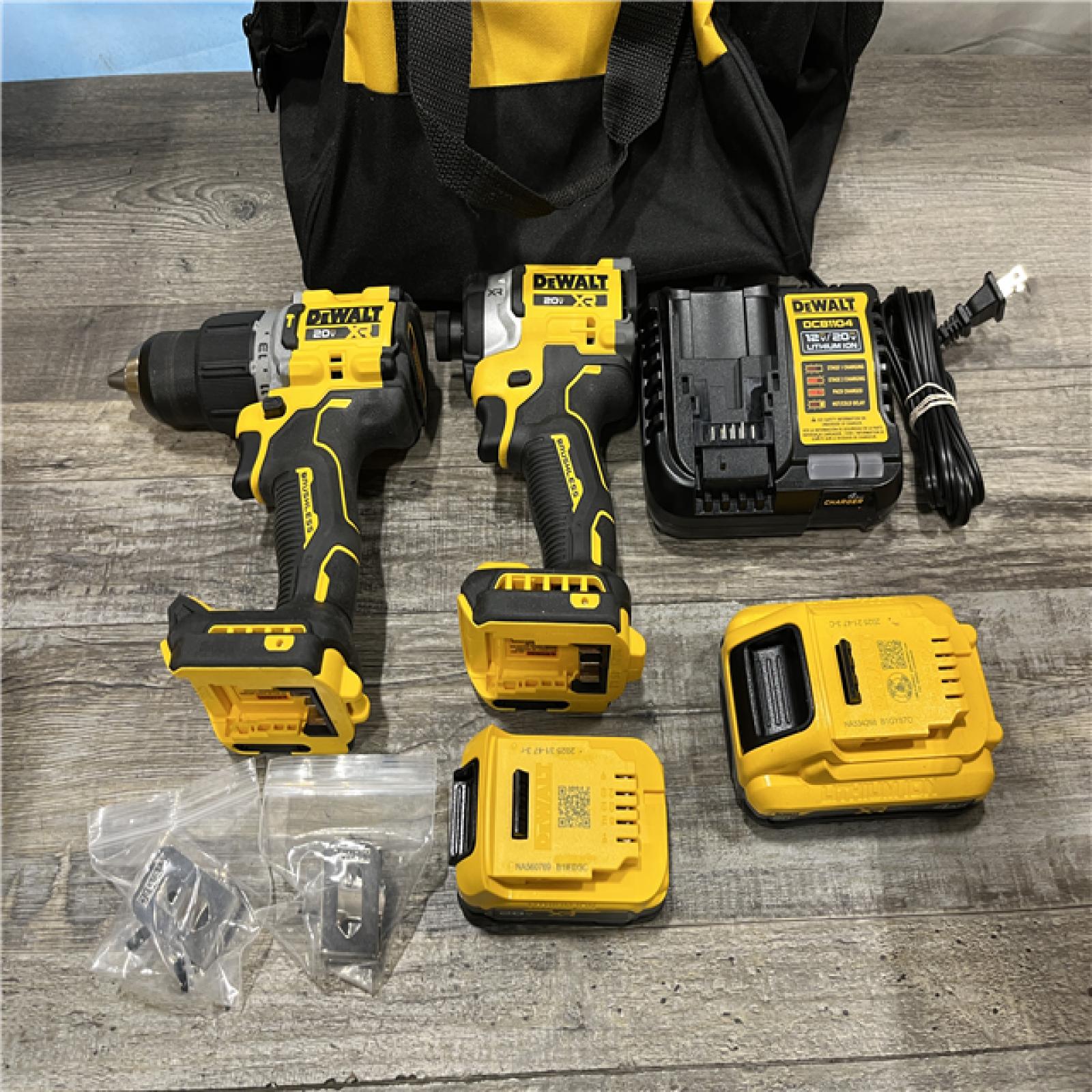 AS-IS DEWALT 20V XR Lithium-Ion Cordless 2-Tool Combo Kit