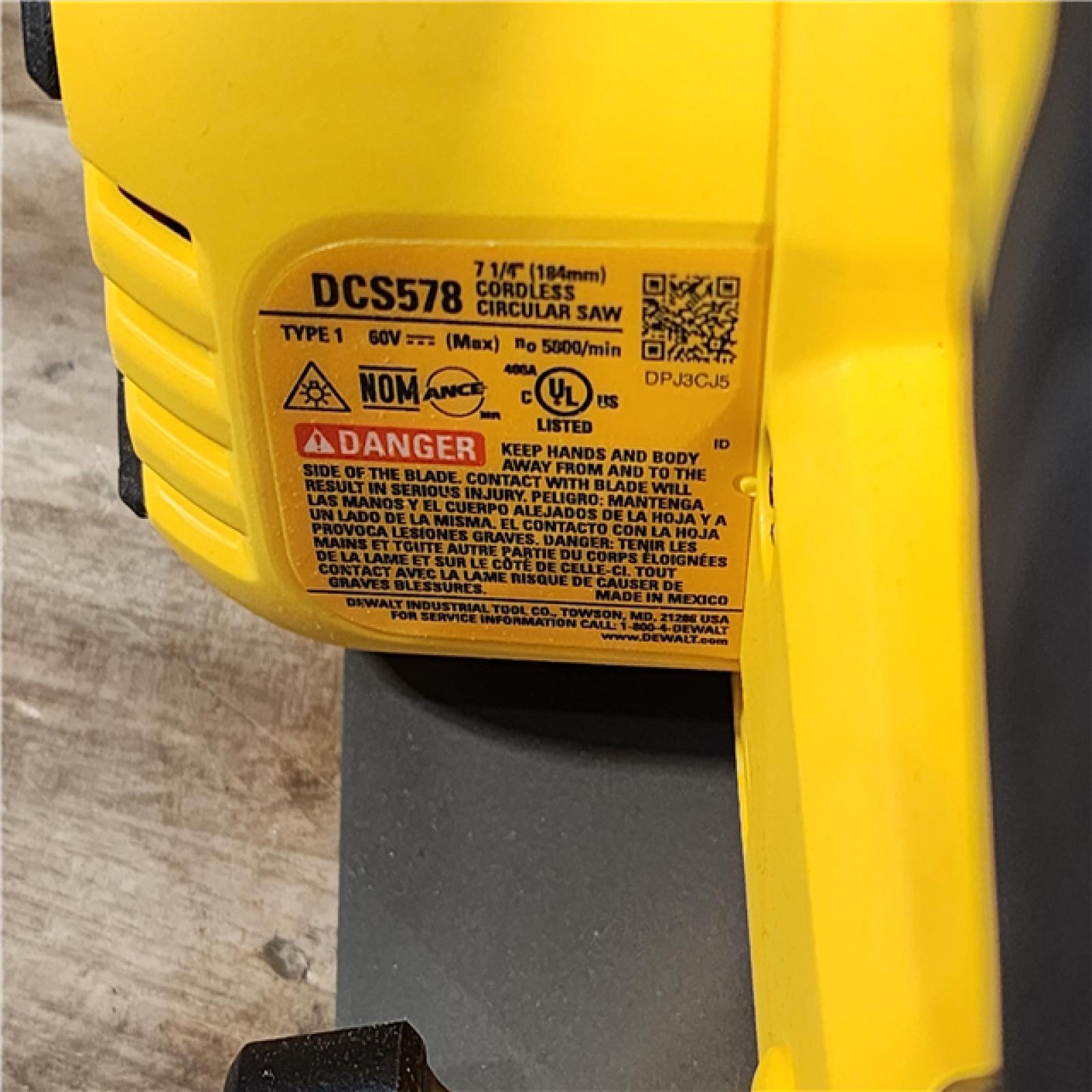 HOUSTON LOCATION - AS-IS (APPEARS LIKE NEW) DeWALT Flexvolt Max 7-1/4 60V Brushless Circular Saw (Tool Only)