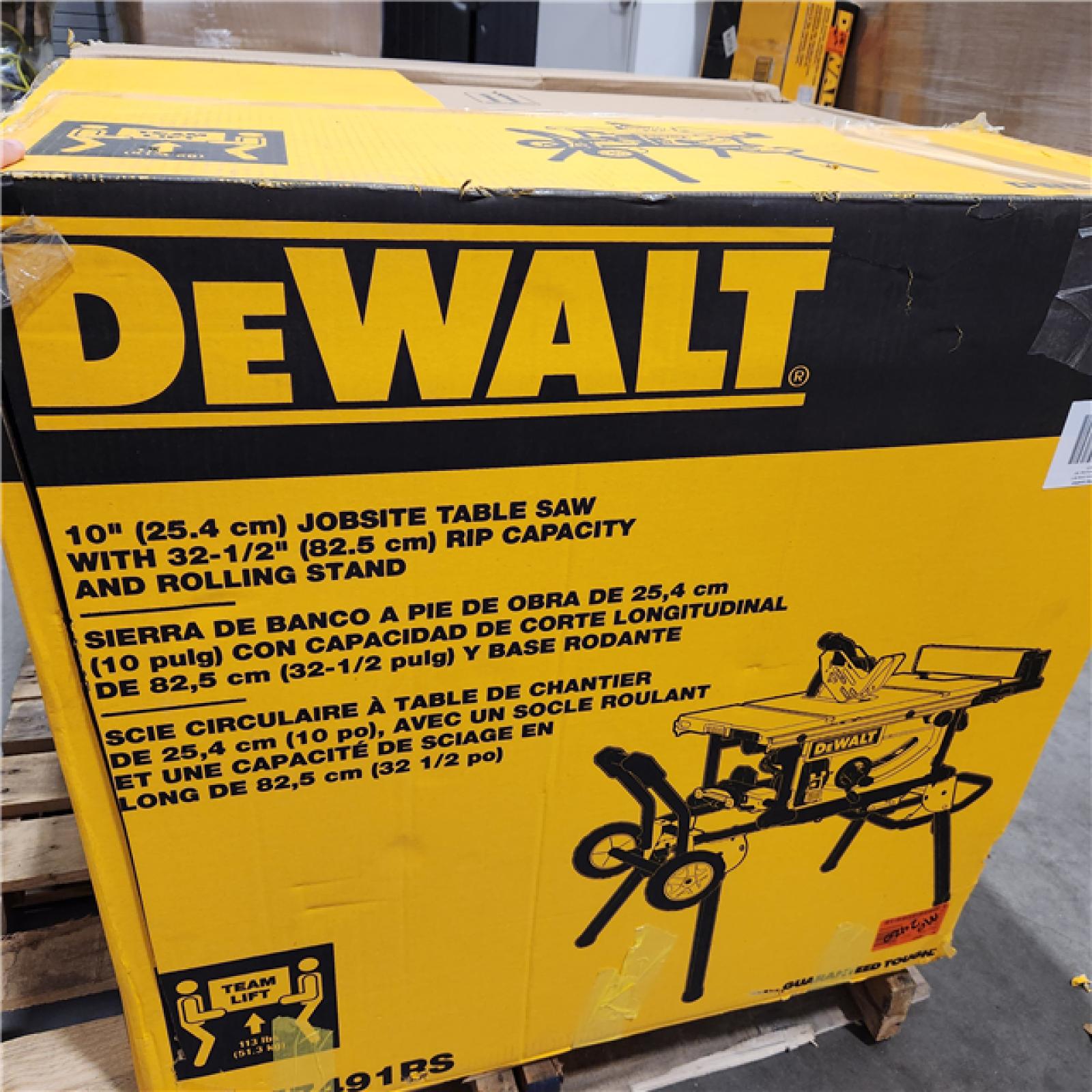 As-Is- DEWALT 10 in. 15 Amp 120V Site-Pro Compact Jobsite Table Saw