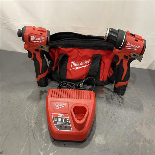 AS-IS - Milwaukee M12 12-Volt Lithium-Ion Brushless Cordless Subcompact Drill and Impact Driver Combo Kit