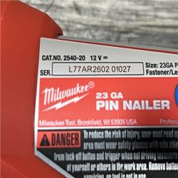 AS-IS Milwaukee 12-Volt 23-Gauge Lithium-Ion Cordless Pin Nailer (Tool-Only)
