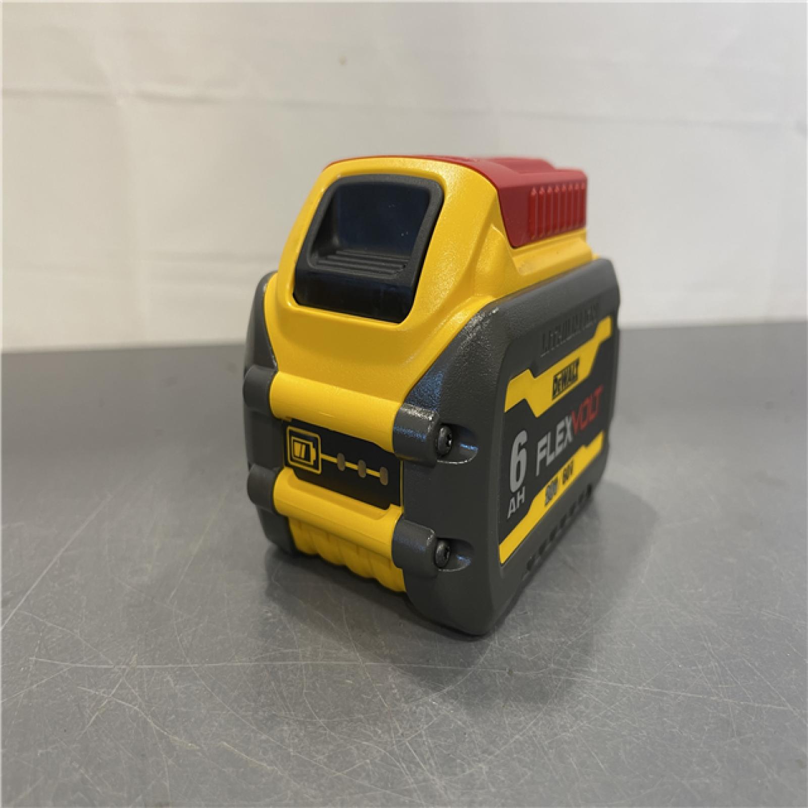 AS-IS - DEWALT FLEXVOLT 20V/60V MAX Lithium-Ion 6.0Ah Battery Pack with 6 Amp Output Charger