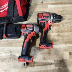 HOUSTON LOCATION - AS - IS Milwaukee 18V Lithium-Ion Cordless Drill Driver/Impact Driver Combo Kit