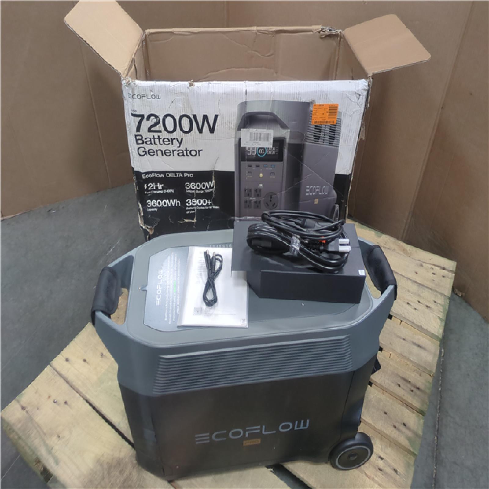 CALIFORNIA AS-IS ECOFLOW PRO BATTERY GENERATOR