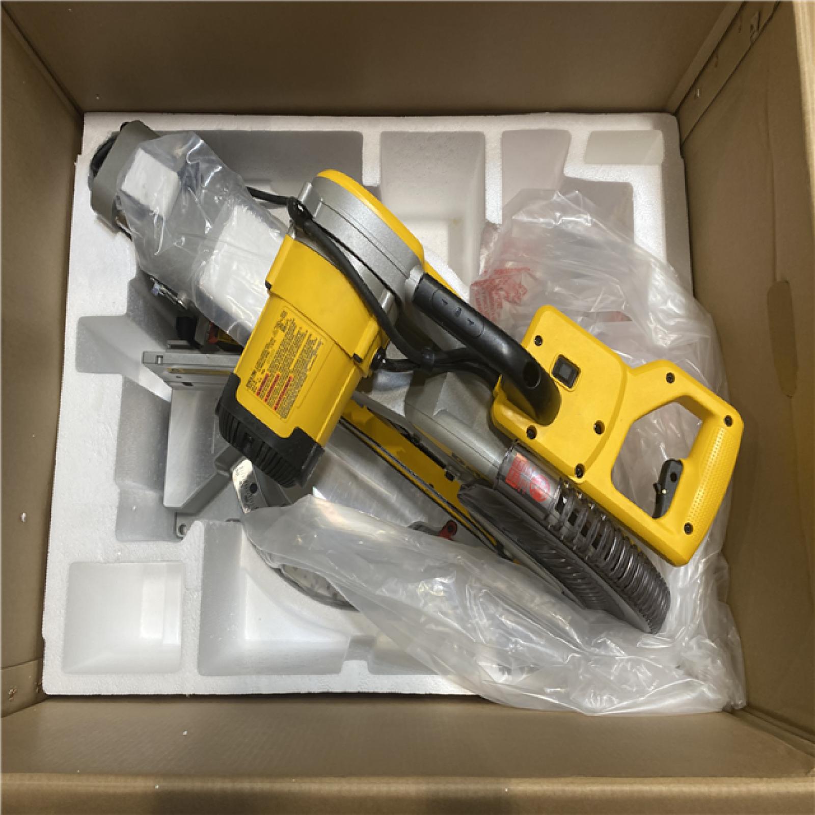 As-Is- DEWALT 15 Amp Corded 12 in. Double Bevel Sliding Compound Miter Saw