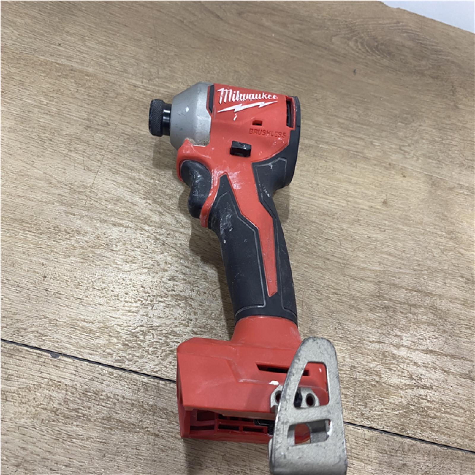 AS-IS Milwaukee 18V Lithium-Ion Compact Brushless Cordless 1/4 in. Impact Driver (Tool-Only)