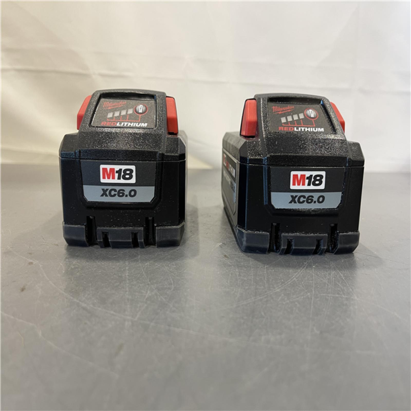 AS-IS - Milwaukee M18 18-Volt Lithium-Ion High Output 6.0Ah Battery Pack (2-Pack)