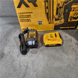 HOUSTON LOCATION - AS-IS DeWalt DCN660D1 20V 16 Gauge Cordless Angled Finish Nailer Kit W/ 2Ah Battery
