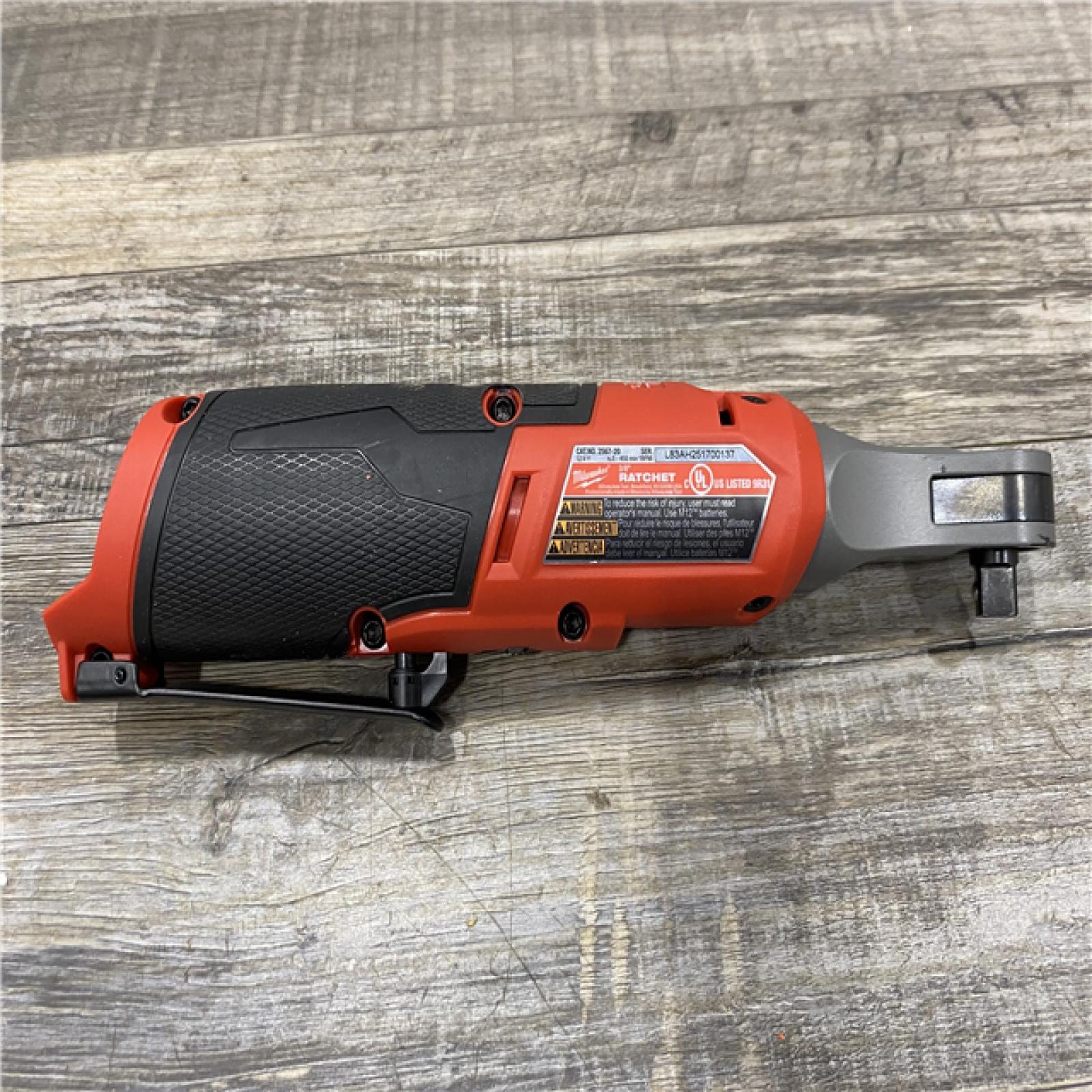 AS-IS Milwaukee FUEL 12-Volt Lithium-Ion Brushless Cordless High Speed 3/8 in. Ratchet (Tool-Only)