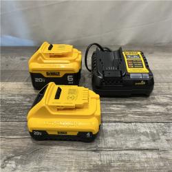 AS-IS DEWALT 20V MAX Lithium-Ion 6.0Ah and 4.0Ah Battery and Charger Starter Kit