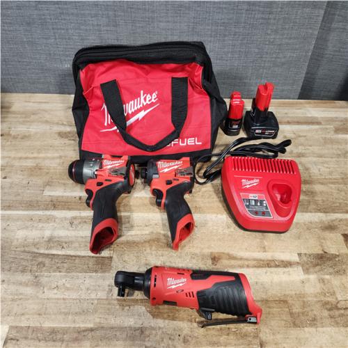 Houston Location AS-IS Milwaukee Drill and Impact and Ratchet