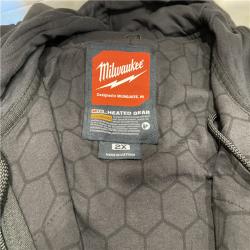 AS-IS Milwaukee Men's 2X-Large 12-Volt Lithium-Ion Cordless Black Heated Jacket Hoodie Kit